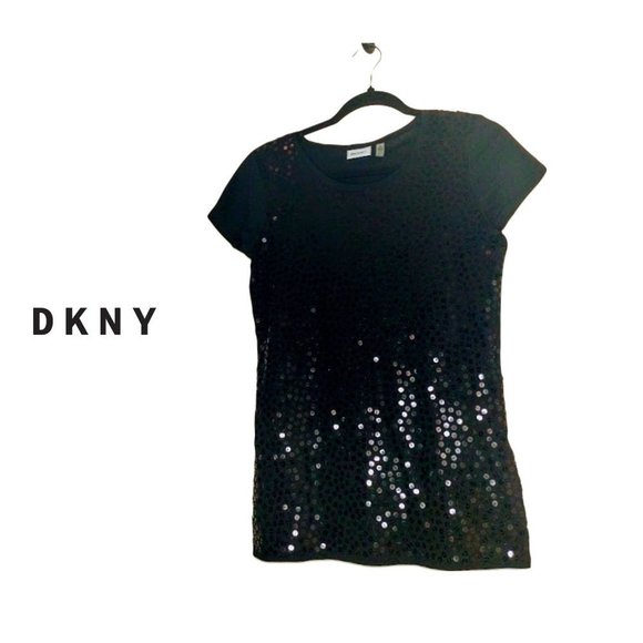 Sequin Tee Shirt by DKNY NWT - Picture 1 of 2